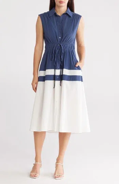 Stitchdrop Watch Hill Shirtdress In Navy