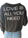Stitchdrop Women's All U Need Is Love Sweater In Black In Black