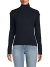 Stitchdrop Women's Ribbed Highneck Sweater In Ink