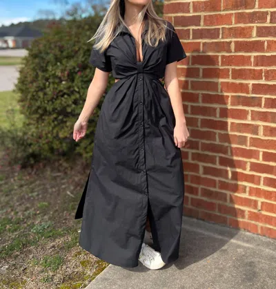Stitched Clothing Co. Stella Cut Out Maxi Dress In Black