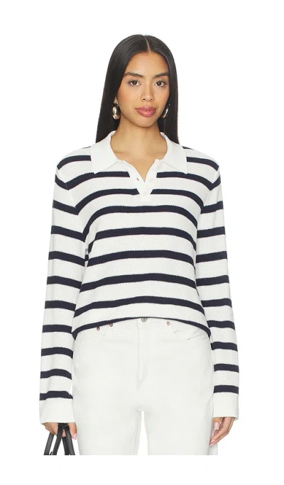 Stitches & Stripes Beth Polo In White