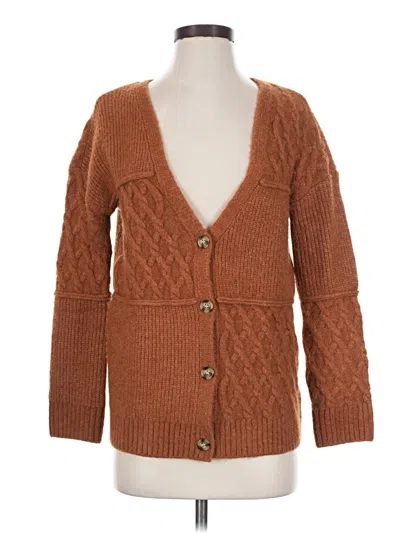 Pre-owned Stitches & Stripes Cardigan Sweater In Brown