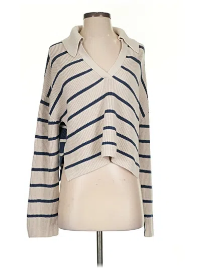 Pre-owned Stitches & Stripes Cardigan Sweater In Ivory