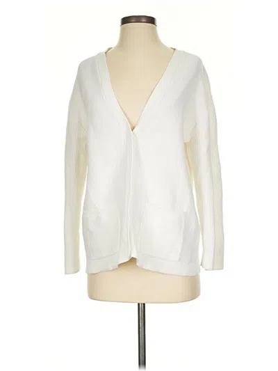 Pre-owned Stitches & Stripes Cardigan Sweater In White