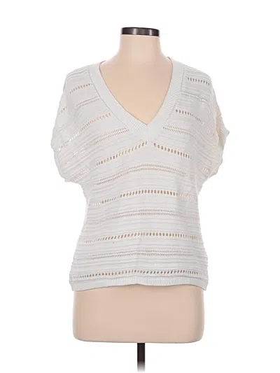 Pre-owned Stitches & Stripes Cardigan Sweater In White