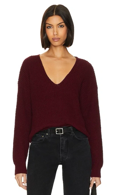 Stitches & Stripes Jake V-neck In Burgundy