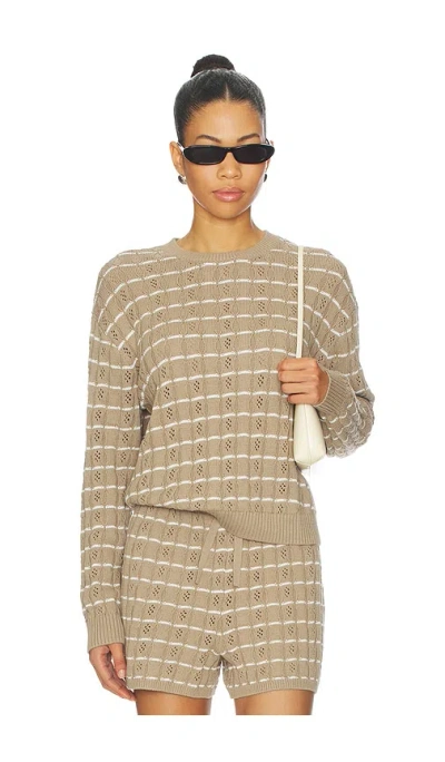 Stitches & Stripes Kiera Pullover In Brown