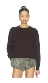 Stitches & Stripes Moore Pullover In Solid Carob