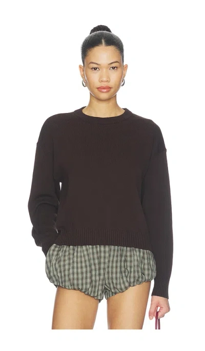 Stitches & Stripes Moore Pullover In Solid Carob