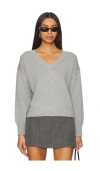 Stitches & Stripes Nova Vneck Pullover In 헤더 그레이