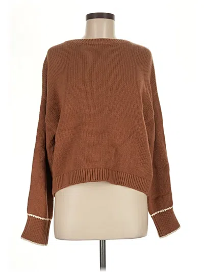 Pre-owned Stitches & Stripes Pullover Sweater In Brown