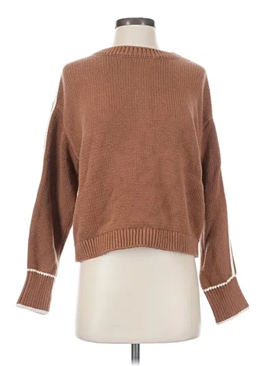 Pre-owned Stitches & Stripes Pullover Sweater In Brown