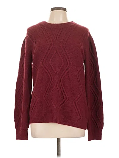 Pre-owned Stitches & Stripes Pullover Sweater In Burgundy