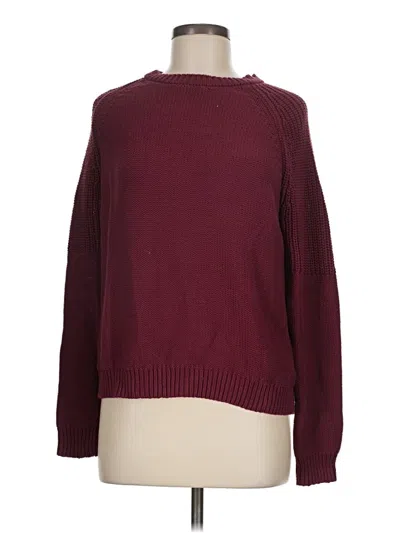Pre-owned Stitches & Stripes Pullover Sweater In Burgundy