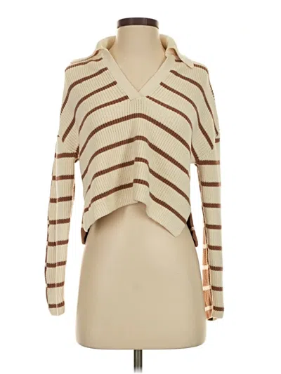 Pre-owned Stitches & Stripes Pullover Sweater In Ivory