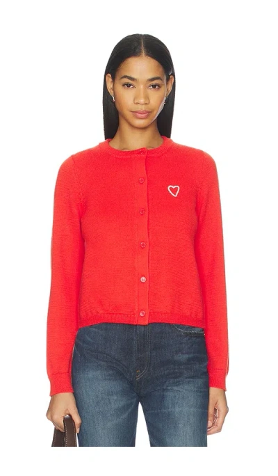 Stitches & Stripes Racine Cardigan In Red