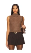Stitches & Stripes Remy Sleeveless Top In Cocoa