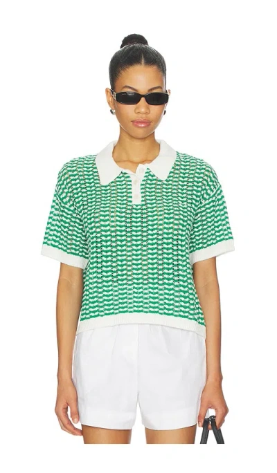 Stitches & Stripes Tinsley Polo Tee In Green