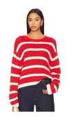 Stitches & Stripes Trinity Pullover In Red