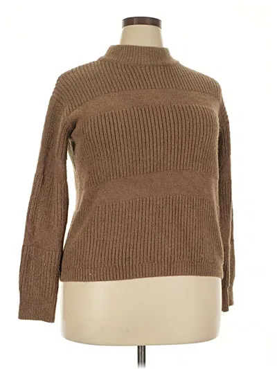 Pre-owned Stitches & Stripes Turtleneck Sweater In Brown