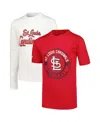 Stitches Big Boys  Red, White St. Louis Cardinals T-shirt Combo Set In Red,white
