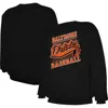 Stitches Black Baltimore Orioles Pullover Sweatshirt In Black