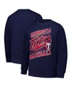 Stitches Men's Navy Minnesota Twins Lightweight Crew Sweatshirt In Blue
