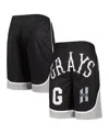 Stitches Men's  Black Homestead Grays Shorts In Black