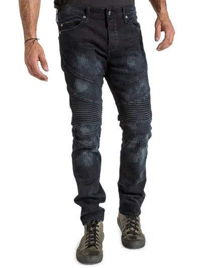 Stitch's Jeans Men's Distressed Slim Fit Biker Jeans In Breckenridg