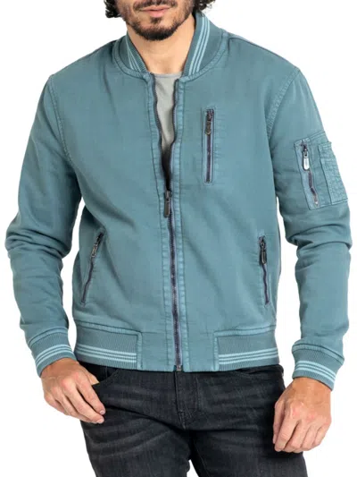 Stitch's Jeans Men's Solid Bomber Jacket In Blue