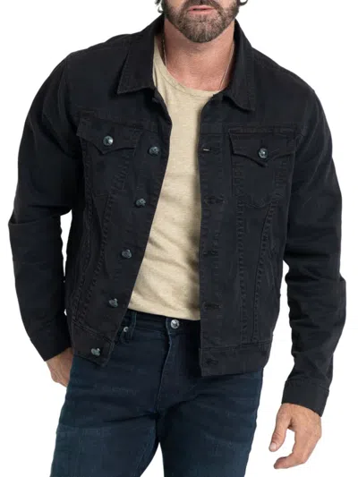Stitch's Jeans Men's Solid Denim Jacket In Onyx