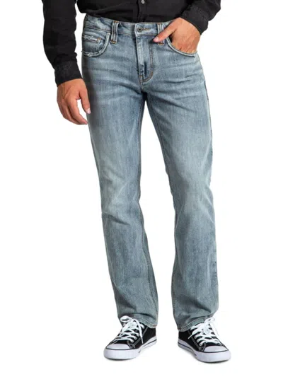 Stitch's Jeans Men's Texas Straight Whiskered Jeans In Cambridge Blue