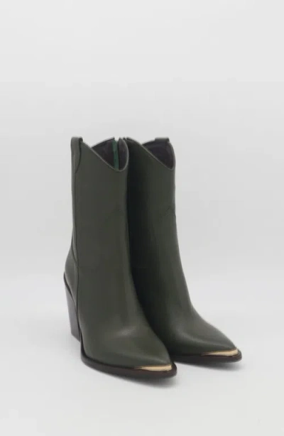 Stivali New York Compostezza Western Cowboy Boots In Green