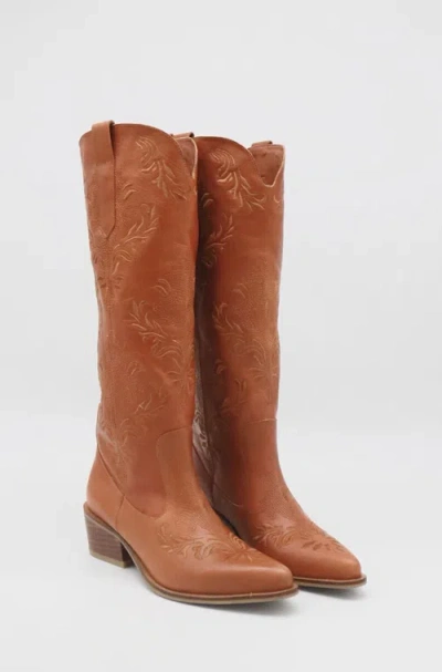 Stivali New York Jolene Western Cowboy Boots In Brown