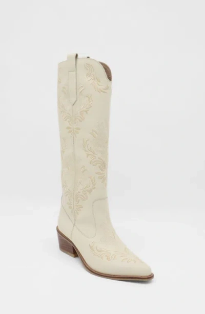 Stivali New York Jolene Western Cowboy Boots In White