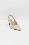 Stivali New York Lusso Leather Slingback Kitten Heel In Multi