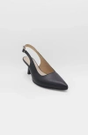 Stivali New York Lusso Leather Slingback Kitten Heel In Multi