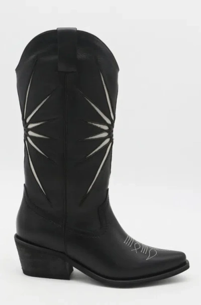 Stivali New York Moonrise Western Cowboy Boots In Black