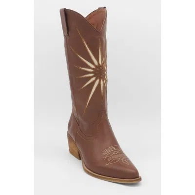 Stivali New York Moonrise Western Cowboy Boots In Brown