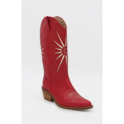 Stivali New York Moonrise Western Cowboy Boots In Red