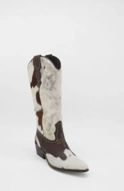 Stivali New York Nirvana Western Cowboy Boots In White/brown