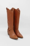 Stivali New York Penelope Western Cowboy Convertible Boots In Tan