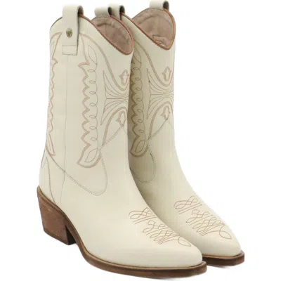 Stivali New York Smooth Unstoppable Western Cowboy Boots In White