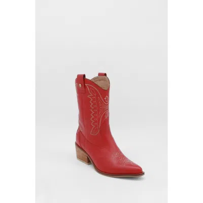 Stivali New York Unstoppable Western Cowboy Boots In Red