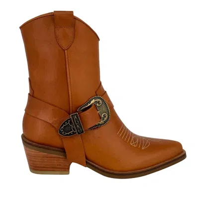 Stivali New York Women's Juniper Cowboy Boots In Rustic Tan In Brown