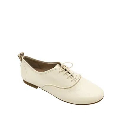 Stivali New York Women's Maku Oxford Flats In Stone Leather/embossed Snakeskin In Black