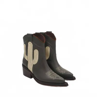 Stivali New York Women's Oasis Western Cowboy Booties In Olive In Multi
