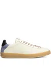 Stkn Suede-panel Leather Sneakers In White