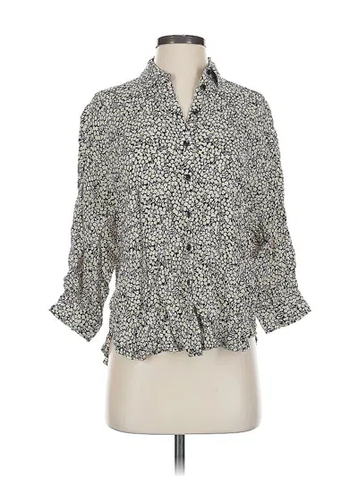 Pre-owned Stockholm Atelier & Other Stories 3/4 Sleeve Button Down Shirt In White