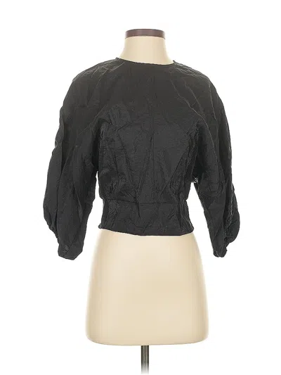 Pre-owned Stockholm Atelier & Other Stories 3/4 Sleeve Top Black Square Neckline Tops